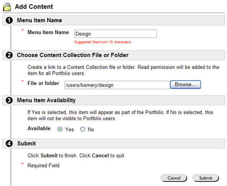 Add Content